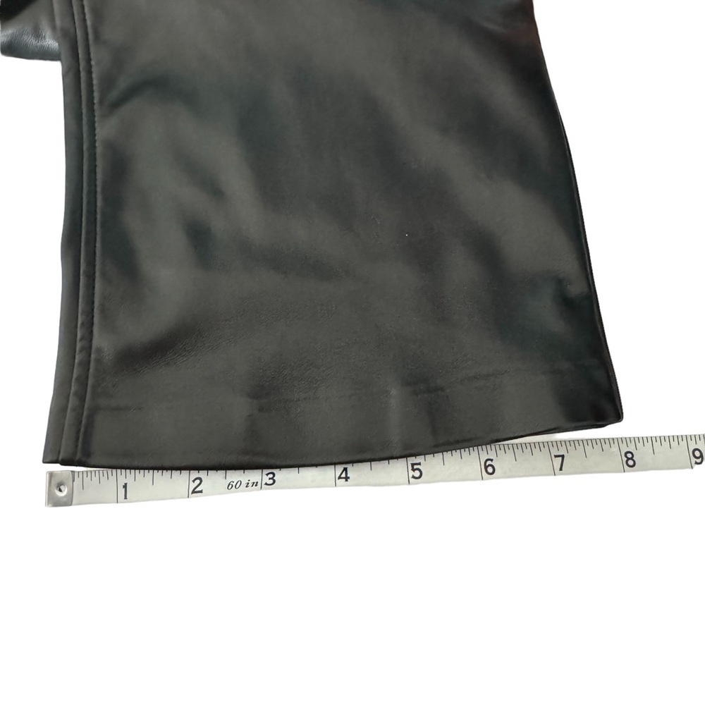 JOIE Limited Edition Faux Leather Straight Leg Pants in Black. High Rise NWT. 10 - Picture 8 of 16